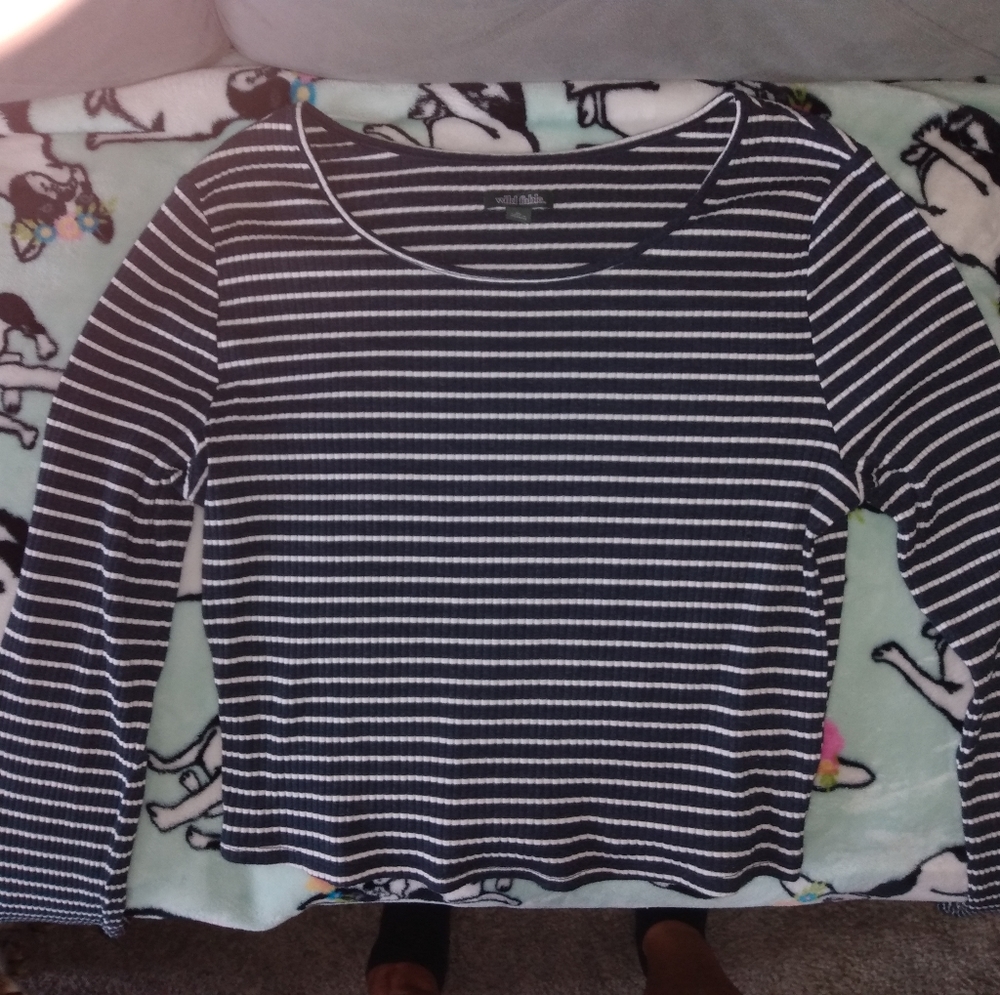 Large Wild Fable stripped long sleeve top